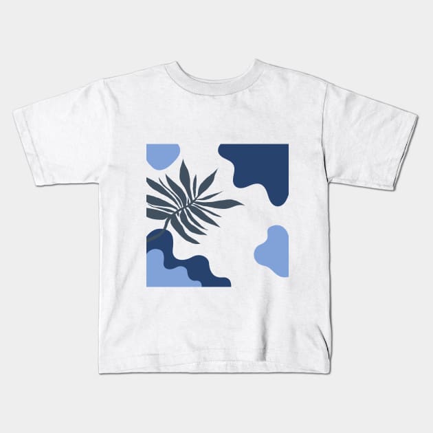 Diseño Abstracto en Azul Kids T-Shirt by FunPrintCraftTienda